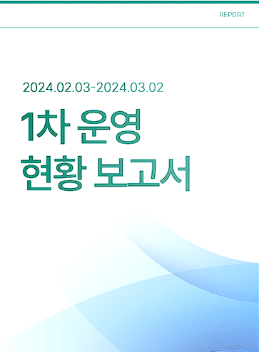 1차 운영 현황 보고서